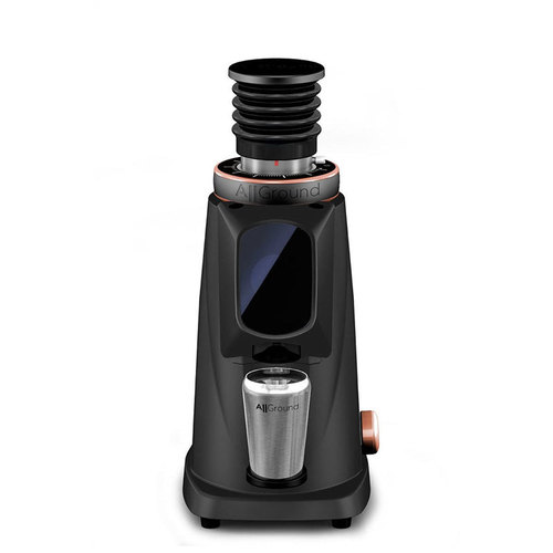 מטחנת קפה מקצועית Fiorenzato AllGround ProBrew – שחור עם זהב רוז, טחינה מדויקת לחליטת פילטר